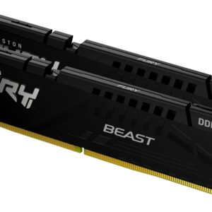 Kingston FURY Beast Black 16GB 6000MT/s DDR5 CL30 DIMM (Kit of 2) Desktop Gaming Memory - KF560C30BBEK2-16