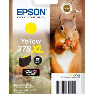Epson 378XL Yellow Squirrel High Yield Genuine Claria Photo HD Ink Cartridge