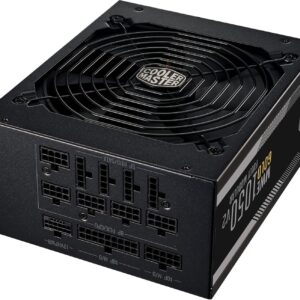 Cooler Master MWE Gold 1050 V2 ATX 30 Fully Modular PSU (UK Plug) - Support 80 PLUS 1050W Power Supply Flat Black Cabling 140mm FDB Fan High-Temperature Threshold 10 Year Warranty