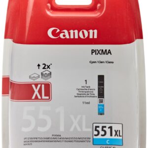 Canon CLI-551C XL C Ink Cartridge in Blister Packaging with Security Cyan