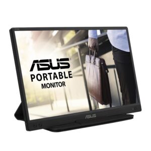 ASUS ZenScreen Portable Monitor 156" 1080P FHD Laptop (MB166C) - IPS USB-C Travel Flicker-free and Blue Light Filter w/Smart Cover External For & Macbook