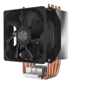 Cooler Master Hyper H412R CPU Air - Low-Profile Cooling System Direct Contact Technology 4 Copper Heat Pipes Compact Aluminium Heatsink with 92mm PWM Fan AMD & Intel Compatible