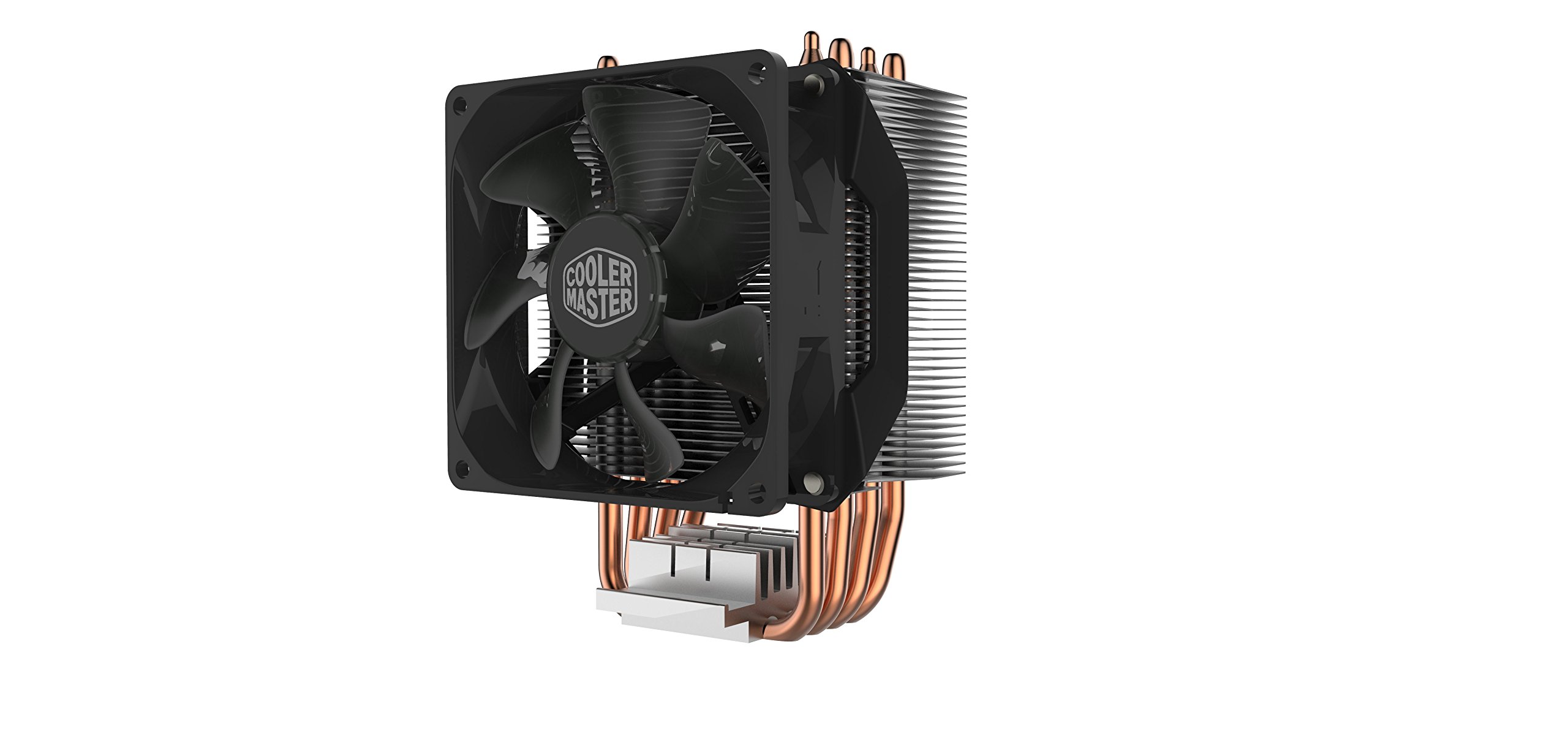 Cooler Master Hyper H412R CPU Air - Low-Profile Cooling System Direct Contact Technology 4 Copper Heat Pipes Compact Aluminium Heatsink with 92mm PWM Fan AMD & Intel Compatible