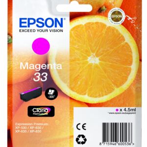 Epson 33 Magenta Oranges Genuine Claria Premium Ink Standard Capacity