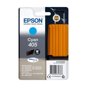 Epson 405 Cyan Suitcase Genuine DURABrite Ultra Ink