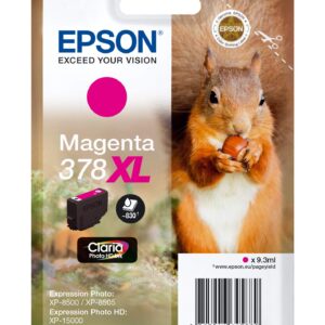 Epson 378XL Magenta Squirrel High Yield Genuine Claria Photo HD Ink Cartridge