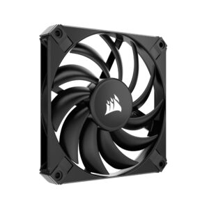 Corsair AF120 SLIM 120mm PWM Fluid Dynamic Bearing Fan (Thin Profile for Small-Form-Factor Cases Low-Noise Up to 2000 RPM Zero Mode Support Universal 120x15mm Sizing) Single Pack Black