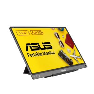 ASUS ZenScreen Portable Monitor 156" 1080P FHD Laptop (MB16ACE) - IPS USB-C & USB 30Travel Flicker-free and Blue Light Filter w/Smart Cover External For Macbook