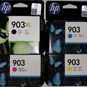 HP 903Xl black and 903 1x cyan/magenta/yellow original Ink cartridges for Officejet 6950 Pro 6960 6970