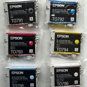 Epson T0791 T0792 T0793 T0794 T0795 T0796 Multipack Original Ink Cartridges Stylus Photo 1400/P50/PX700W/710/800FW/810FW/PX660/720WD/730WD/730WD/730WD/820FWDD /830FWD