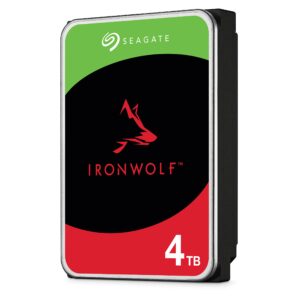 Seagate IronWolf 4 TB NAS Internal Hard Drive CMR 35 Inch SATA 6GB/s 5900 RPM 64MB Cache for RAID Network Attached Storage 3 year Rescue Services (ST4000VN008)
