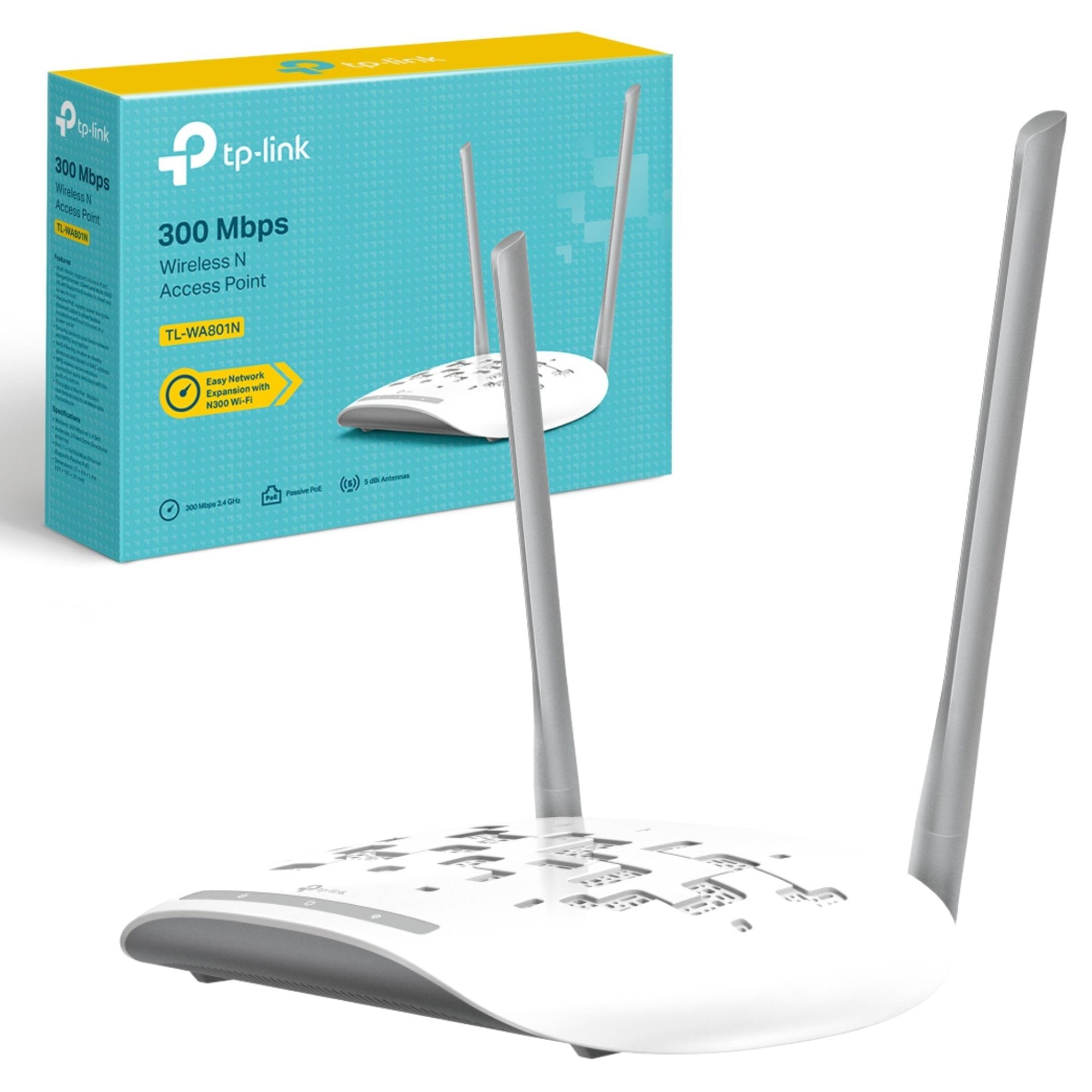 TP-Link 300 Mbps Wireless N Access Point Passive PoE Power Injector 10/100M Ethernet Port (TL-WA801N)