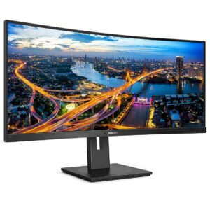 PHILIPS 346B1C- 34 inch WQHD Curved Monitor 100Hz 4ms VA USB-C dock KVM Height adjust Speakers PowerSensor (3440 x 1440 300 cd/m - HDMI DP USB-C)