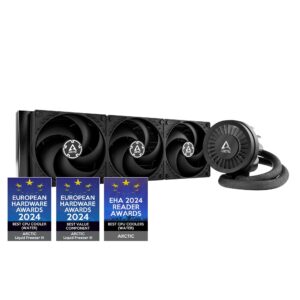 ARCTIC Liquid Freezer III 360 - Water Cooling PC All-in-One CPU AIO Cooler Intel & AMD compatible efficient PWM-controlled pump fan: 200-1800 rpmLGA1851 and LGA1700 Contact Frame Black