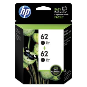 HP 62 2 Ink Cartridges Black Works ENVY 5500 Series 5600 7600 OfficeJet 200 250 258 5700 8040 T0A52AN