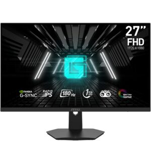 MSI G274F 27 Inch FHD Gaming Monitor - 1920 x 1080 IPS Panel 180 Hz / 1ms 134 sRGB Colour Gamut G-SYNC Compatible- DP 12a HDMI20 CEC