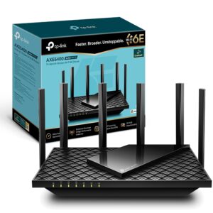 TP-Link AXE5400 Tri-Band Wi-Fi 6E Router Speed up to 5400 Mbps 5x Gigabit Port 1 USB 30 17 GHz Quad-Core CPU with OneMeshand HomeShield Compatible Alexa(Archer AXE75)