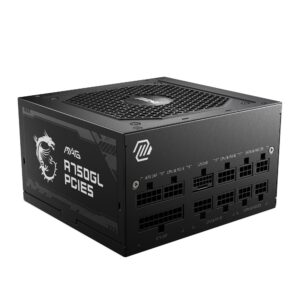 MSI MAG A750GL PCIE5 Power Supply Unit 750W 80 Plus Gold Fully Modular ATX 30 PCIe 50 GPU Support Black Flat Cables 7 Year Warranty