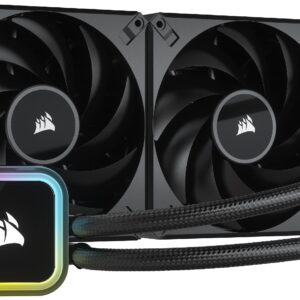 Corsair iCUE H115i RGB ELITE Liquid CPU Cooler (16 Dynamic LEDs 140mm AF Series FDB Fans 280mm Radiator Software Compatible - LGA 1700 1200 115X 2066 and AM4 Sockets) Black