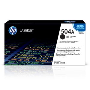 HP 504A - CE250A 1 x Black Toner cartridge For Color LaserJet CM3530 MFP CM3530fs CP3525 CP3525dn CP3525n CP3525x