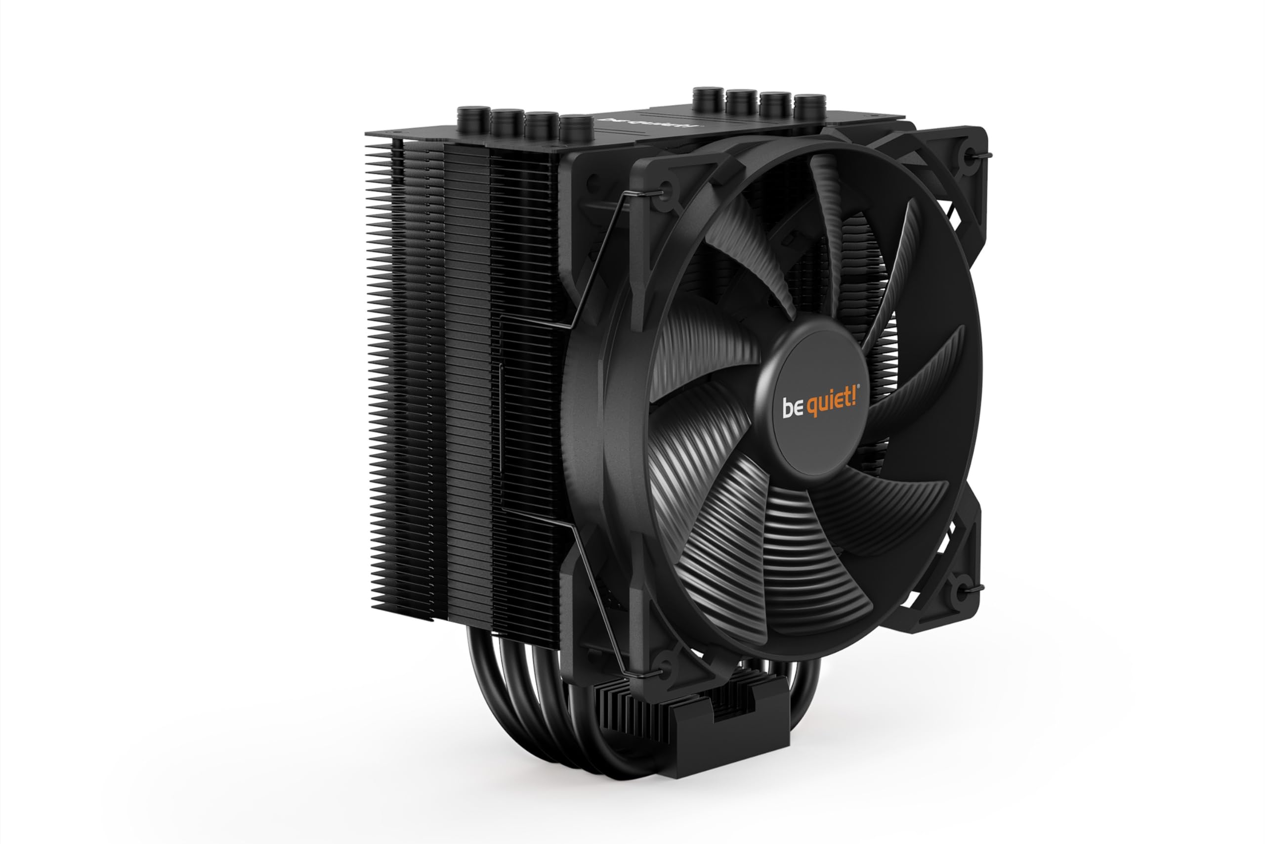 be quiet Pure Rock 2 Black air cooler 150W TDP cooling power 4 high-performance 6mm heat pipes HDT technology Wings 120mm PWM fan elegant surface easily installable