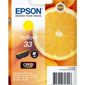 Epson 33 Yellow Oranges Genuine Claria Premium Ink