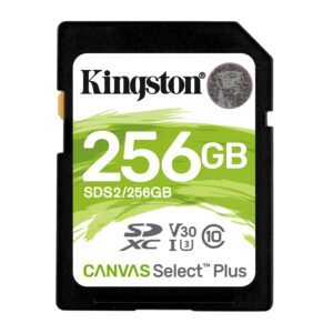 Kingston Canvas Select Plus - Flash memory card 256 GB Video Class V30 / UHS-I U3 Class10 SDXC