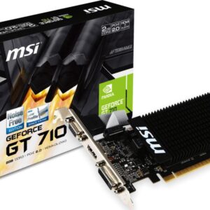 MSI GeForce GT 710 2GD3H LP Graphics Card '2GB DDR3 954MHz Low Profile Consumption VGA DVI-D HDMI HTPC Silent Passive Fanless Cooling System'