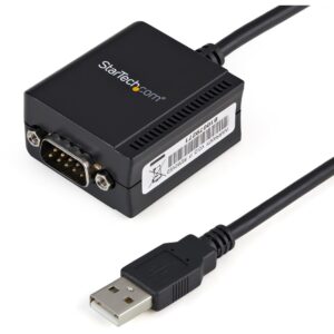 StarTechcom 6ft (18m) 1-Port FTDI USB to Serial RS232 Adapter Cable with COM Retention - TAA