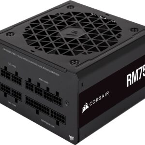 Corsair RM750e (2023) Fully Modular Low Noise ATX Power Supply - 30 and PCIe 50 Compatible 105C Capacitors 80 Plus Gold Efficiency Modern Standby Support Black