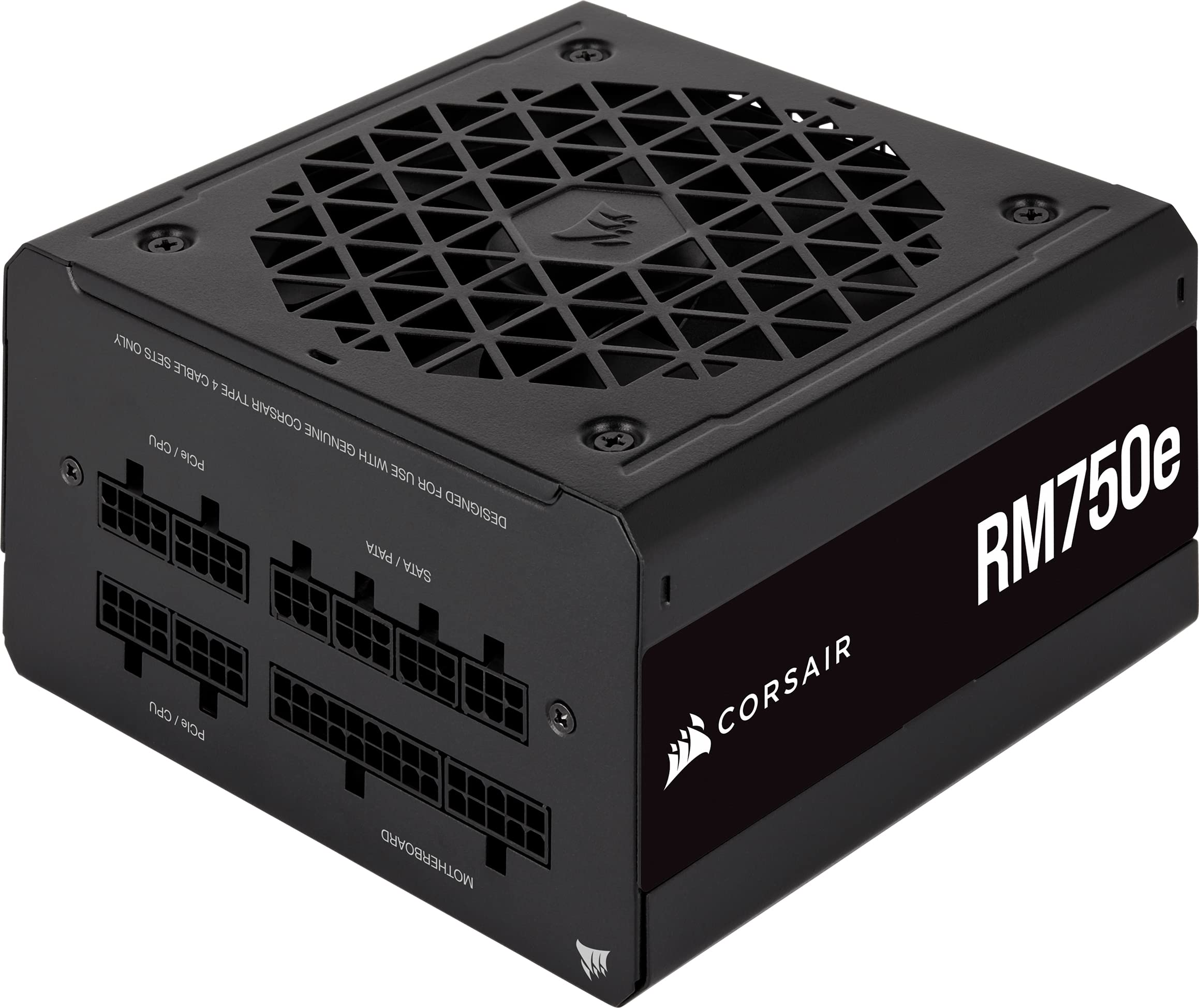 Corsair RM750e (2023) Fully Modular Low-Noise ATX Power Supply - 30 & PCIe 50 Compliant 105C-Rated Capacitors 80 PLUS Gold Efficiency Modern Standby Support Black