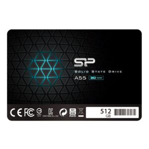 SP Silicon Power SSD 512GB 3D NAND A55 SLC Cache Performance Boost 25 inch SATA III 7mm (028") Internal Solid State Drive