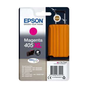 Epson 405XL Magenta Suitcase High Yield Genuine DURABrite Ultra Ink