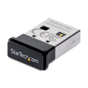 StarTechcom StarTech USB Bluetooth 50 Adapter Dongle for PC/Computer/Laptop/Keyboard/Mouse BT Headsets Mini Receiver Windows/Linux (USBA-BLUETOOTH-V5-C2) Black