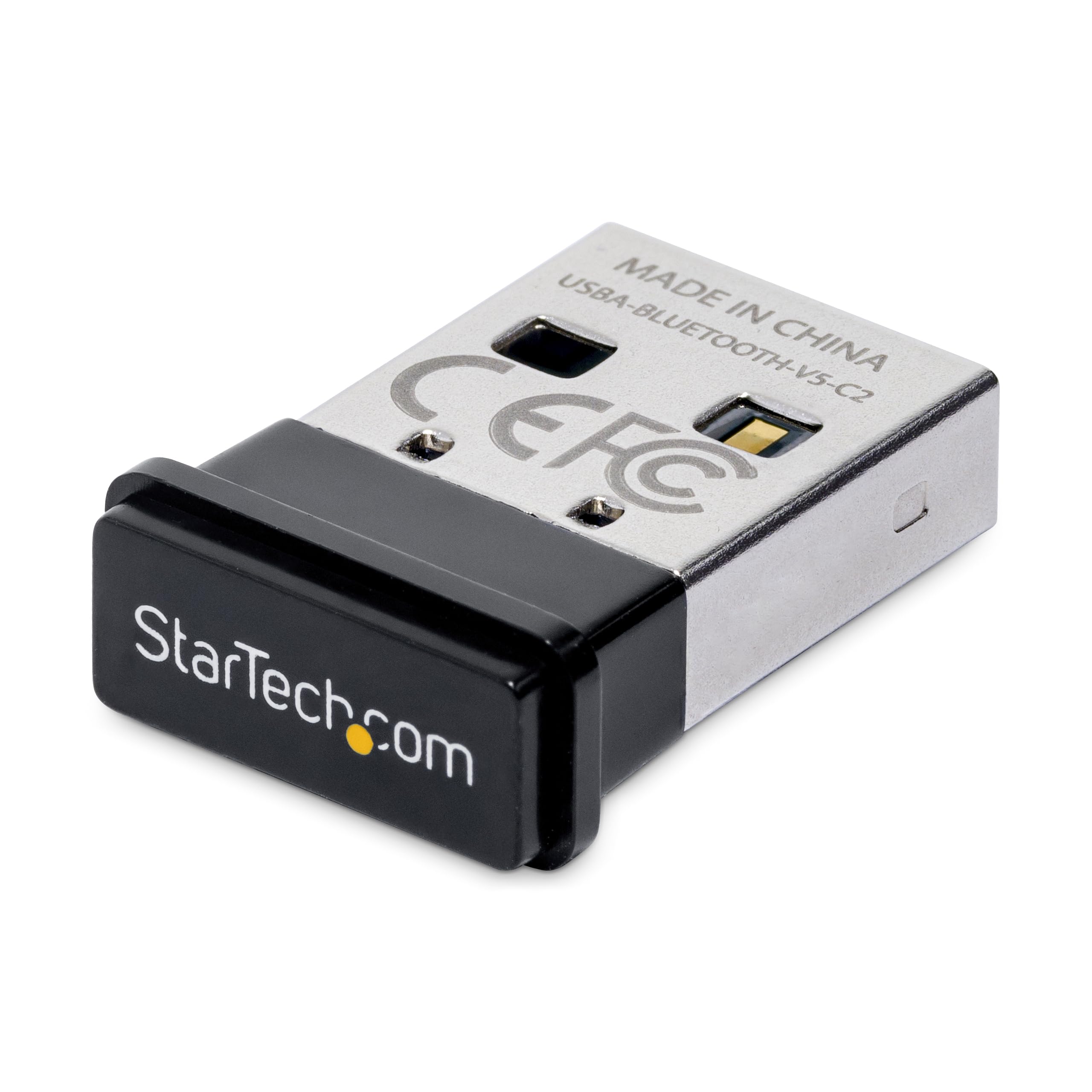 StarTechcom StarTech USB Bluetooth 50 Adapter Dongle for PC/Computer/Laptop/Keyboard/Mouse BT Headsets Mini Receiver Windows/Linux (USBA-BLUETOOTH-V5-C2) Black