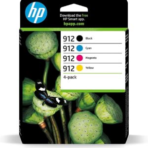 HP 912 Set of 4 Original Ink Cartridges for OfficeJet Pro 8010 8012 8014 8015 8020 8022 8023 8024 8025