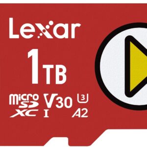 Lexar PLAY 1TB Micro SD Card microSDXC UHS-I Memory Up to 160MB/s R/100MB/s W U3 V30 A2 C10 microSD TF for Nintendo-Switch/Portable Gaming Device/Smartphone/Tablet (LMSPLAY001T-BNNAG)