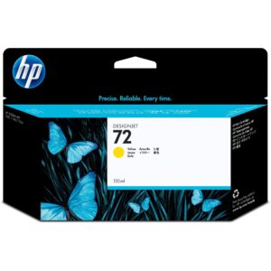 HP 72 C9373A Yellow 130-ml Genuine DesignJet Ink Cartridge with for T2300 eMFP T1300 T1200 T1120 T1100 MFP T795 T790 T770 T620 T610 & T600 Large Format Plotter Printers