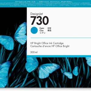 HP Original Ink Cartridge Compatible with Designjet Series 300 ml Cyan