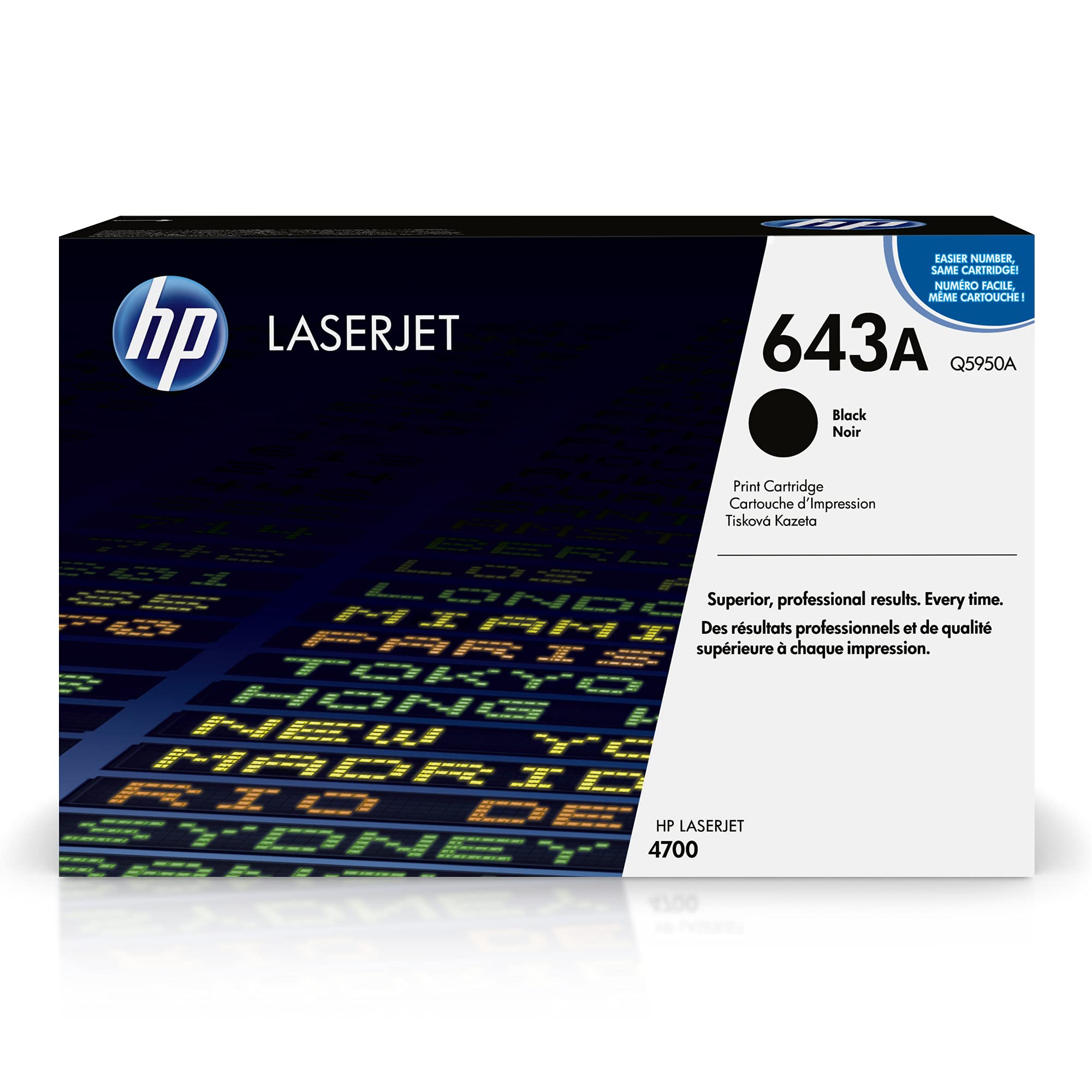 HP 643A - Q5950A 1 x Black Toner cartridge For Color LaserJet 4700 4700dn 4700dtn 4700n 4700ph+