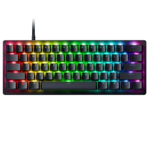 Razer Huntsman V3 Pro Mini - 60 Analog Optical Esports Keyboard Snap Tap & Rapid Trigger (Analog Switches Gen-2 Quick Onboard Adjustments Multi-function Dial) US-Layout Black