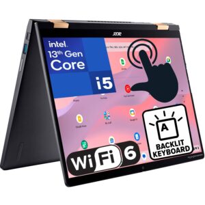 Acer Chromebook Spin 714 14" Touchscreen FHD+ 2-in-1 Laptop 13th Gen Intel 10-Core i5-1335U (Beat i7-1270P) 8GB LPDDR4X RAM 256GB PCIe SSD WiFi 6 Bluetooth 52 Backlit Keyboard Chrome OS BROAG