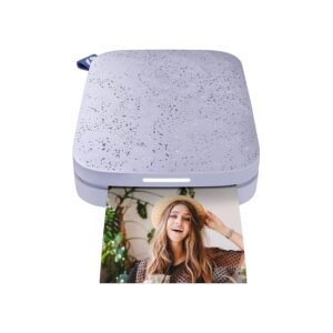 HP Sprocket 2x3 Inch Instant Smartphone Photo Printer - Portable Color Wireless Mobile Zink Sticky-Back Photos Print from Compatible iOS & Android Devices with Bluetooth w/Fun App Purple