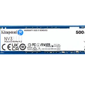 Kingston NV3 NVMe PCIe 40 Internal SSD 500GB M2 2280 SNV3S/500G