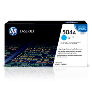 HP 504A - CE251A 1 x Cyan Toner cartridge For Color LaserJet CM3530 MFP CM3530fs CP3525 CP3525dn CP3525n CP3525x