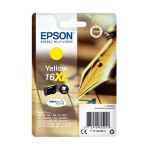 Epson 16XL Yellow Pen & Crossword High Yield Genuine DURABrite Ultra Ink XL Capacity