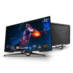 ASUS ROG Swift PG38UQ 4K 144Hz gaming monitor 38-inch UHD (3840 x 2160) 1ms Fast IPS G-Sync compatible FreeSync Premium Pro DisplayHDR 600 98 DCI-P3 DisplayWidget HDMI 21 Black