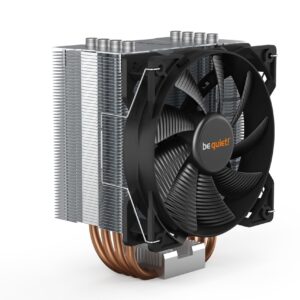 be quiet Pure Rock 2 air cooler 150W TDP cooling power 4 high-performance 6mm heat pipes HDT technology Wings 120mm PWM fan brushed aluminum finish easily installable