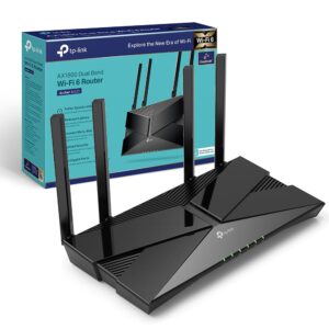 TP-Link WiFi 6 OneMesh Router AX1800 Mbps Gigabit VPN Dual-Core CPU Fibre WPA3 Cybersecurity Ideal for Gaming Xbox/PS4/Steam (Archer AX23)