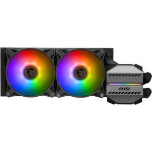 MSI MAG CORELIQUID M240 AIO CPU Liquid Cooler - 12 way Split-Flow Water Cooling Evaporation-Proof Tubing It supports mainsteam socket like AM5 and 1700
